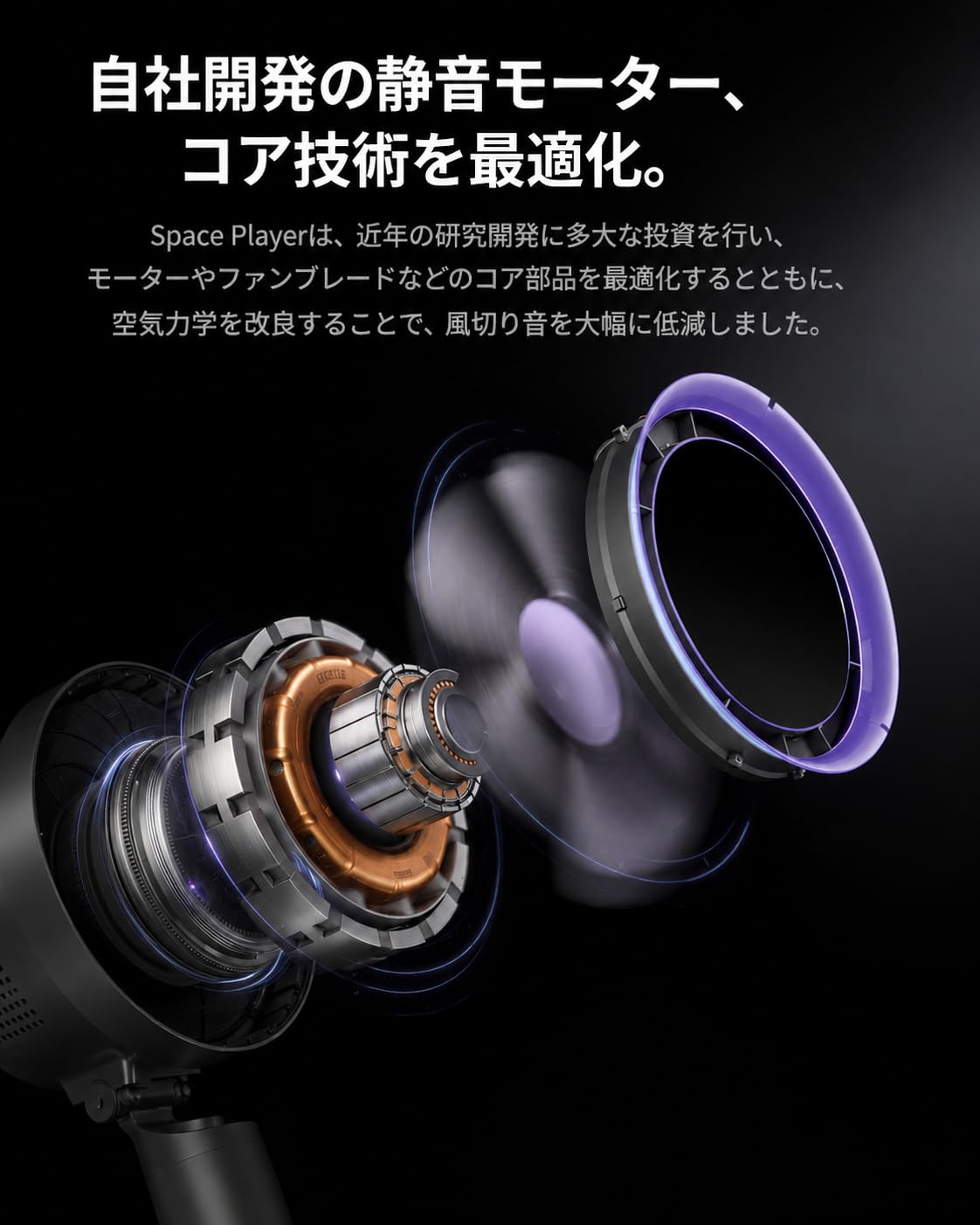 Amazon | Space Player 卓上扇風機 サーキュレーター 静音 デスク